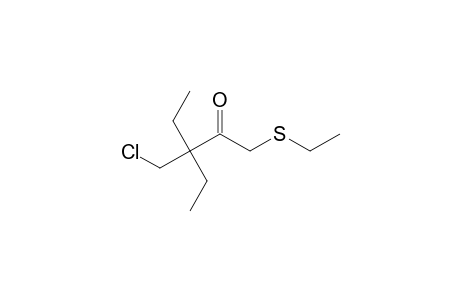 3-(chloromethyl)-3-ethyl-1-ethylsulfanylpentan-2-one