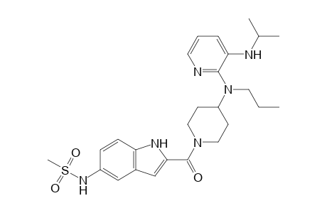 1-[(5-Methanesulfonamidoindol-2-yl)carbonyl]-4-[N-propyl-N-[3-[(1-methylethyl)amino]-2-pyridinyl]amino]piperidine