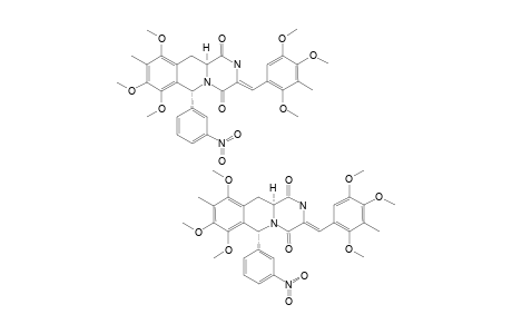 #9P;(+/-)-[6R*,11AS*,(3Z)]-7,8,10-TRIMETHOXY-9-METHYL-6-(3-NITROPHENYL)-3-(2,4,5-TRIMETHOXY-3-METHYLBENZYLIDENE)-2,3,11,11A-TETRAHYDRO-6H-PYRAZINO-[1,2-B]-ISOQ