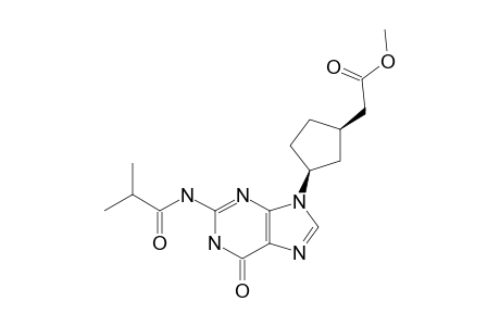 N(2)-ISOBUTYRYL-2',3',5'-TRIDEOXY-5'-(METHOXYCARBONYL)-1'-A-CARBAGUANOSINE;METHYL-CIS-3-(1,6-DIHYDRO-2-ISOBUTYRAMIDO-6-OXO-9H-PURIN-9-YL)-CYCLOPENTANEACETATE