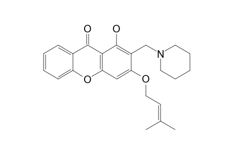 1-HYDROXY-3-(3-METHYL-BUT-2-EN-YL-OXY)-2-(PIPERIDIN-1-YL-METHYL)-9H-XANTHEN-9-ONE