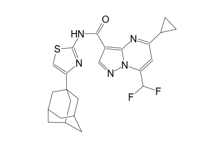 N-[4-(1-adamantyl)-1,3-thiazol-2-yl]-5-cyclopropyl-7-(difluoromethyl)pyrazolo[1,5-a]pyrimidine-3-carboxamide