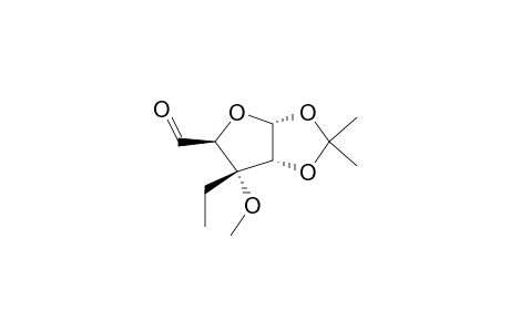 .alpha.-D-ribo-Pentodialdo-1,4-furanose, 3-C-ethyl-3-O-methyl-1,2-O-(1-methylethylidene)-