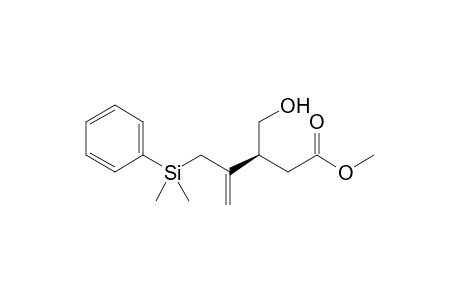 (S)-4-[(Dimethyl-phenyl-silanyl)-methyl]-3-hydroxymethyl-pent-4-enoic acid methyl ester