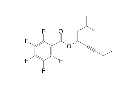 Pentafluorobenzoic acid, 2-methyloct-5-yn-4-yl ester