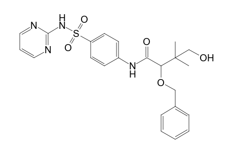 2-(benzyloxy)-3,3-dimethyl-4-hydroxy-N-[p-(2-pyrimidinylsulfamoyl)phenyl]butyramide