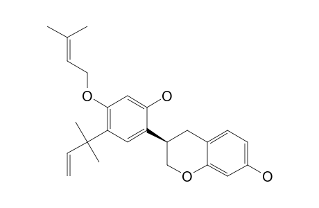 (3R)-(-)-MANUIFOLIN-D;(3R)-5'-(1,1-DIMETHYL-2-PROPENYL)-4'-O-(3-METHYL-2-BUTENYL)-7,2'-DIHYDROXYISOFLAVAN