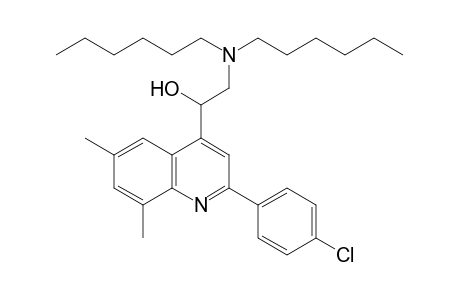 2-(p-chlorophenyl)-a-[(dihexylamino)methyl]-6,8-dimethyl-4-quinolinemethanol