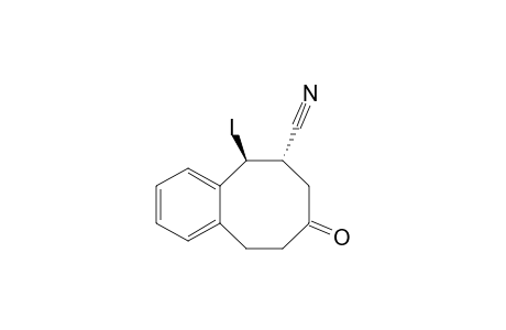 trans-5-Iodo-8-oxo-5,6,7,8,9,10-hexahydrobenzo[8]annulene-6-carbonitrile