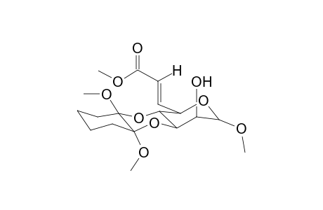 Methyl 3,4-O-(1',2'-dimethoxycyclohexane-1',2'-diyl)-7-methoxycarbonyl-6,7-dideoxy-.alpha.,D-mannohept-6-enopyranoside