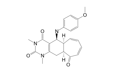 5-(4-METHOXYANILINO)-1,3-DIMETHYL-2,3,4,R-5,C-5A,10,C-10A,11-OCTAHYDRO-1H-CYCLOHEPTO-[G]-QUINAZOLINE-2,4,10-TRIONE