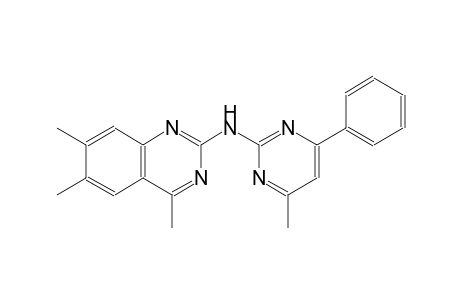 (4-Methyl-6-phenyl-pyrimidin-2-yl)-(4,6,7-trimethyl-quinazolin-2-yl)-amine