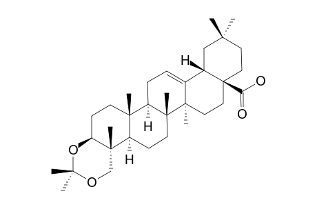 3-BETA,23-O-ISOPROPYLIDENYL-3-BETA,23-DIHYDROXY-OLEAN-12-EN-28-OIC-ACID