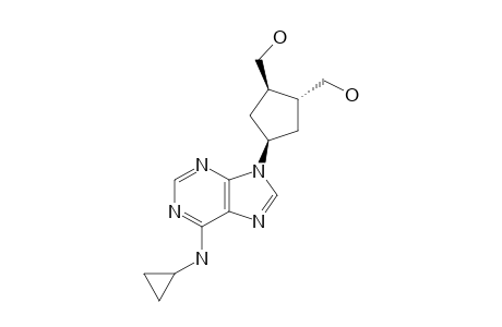 (+/-)-(1-BETA,2-ALPHA,4-BETA)-4-(6-CYCLOPROPYLAMINO-9H-PURIN-9-YL)-1,2-CYCLOPENTANEDIMETHANOL