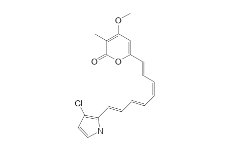 (1'E,3'Z,5'E,7'E)-AUXARCONJUGATIN-A;(1'E,3'Z,5'E,7'E)-6-(8-(3-CHLORO-1H-PYRROL-2-YL)-1,3,5,7-OCTATETRAENYL)-4-METHOXY-3-METHYL-2H-PYRAN-2-ONE