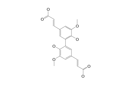 (E,E)-4,4'-DIHYDROXY-5,5'-DIMETHOXY-3,3'-BICINNAMIC-ACID;5-5-COUPLED-DEHYDROFERULIC-ACID