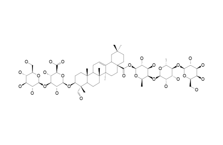 TRICHOSIDE-C;3-O-BETA-[GLUCOPYRANOSYL-(1->3)-GLUCURONOPYRANOSYL]-GYPSOGENIN-28-O-[GALACTOPYRANOSYL-(1->4)-RHAMNOPYRANOSYL-(1->4)-FUCOPYRANOSYL]-ES