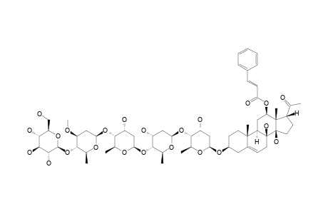 IKEMAGENIN-3-O-BETA-D-GLUCOPYRANOSYL-(1->4)-BETA-D-OLEANDROPYRANOSYL-(1->4)-BETA-D-DIGITOXOPYRANOSYL-(1->4)-BETA-D-DIGITOXOPYRANOSYL-(1->4)