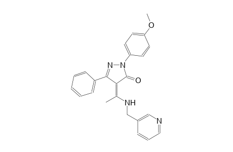 3H-pyrazol-3-one, 2,4-dihydro-2-(4-methoxyphenyl)-5-phenyl-4-[1-[(3-pyridinylmethyl)amino]ethylidene]-, (4Z)-