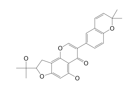 ULEXONE-C;5-HYDROXY-[6'',6''-DIMETHYLPYRANO-(2'',3'':4',3')]-[1''',2'''-DIHYDRO-2'''-(1''''-HYDROXY-1''''-METHYLETHYL)-FURANO-(4''',5''':7,8)]-ISOFLAVONE