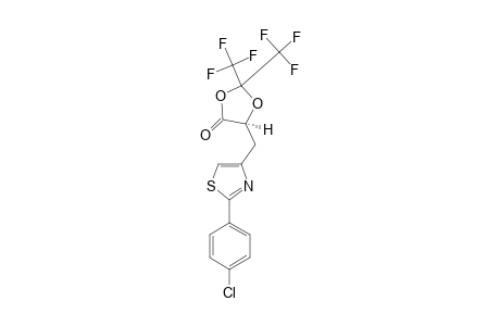 (5S)-5-(2-(4-CHLOROPHENYL)-1,3-THIAZOL-4-YL-METHYL)-2,2-BIS-(TRIFLUOROMETHYL)-1,3-DIOXOLAN-4-ONE