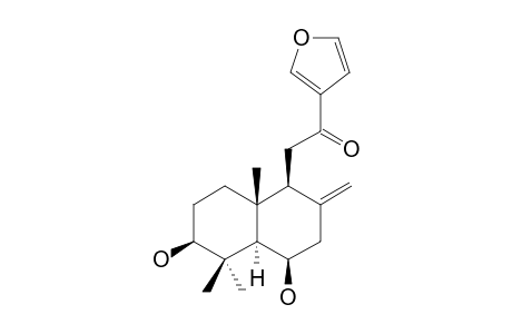 KELLERMANDIOLONE;15,16-EPOXY-3-BETA,6-BETA-DIHYDROXY-LABDA-8(17),13(16),14-TRIEN-12-ONE