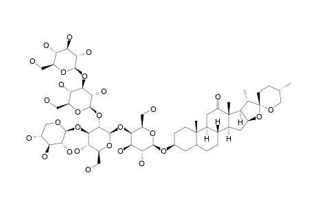 (25R)-3-BETA-[(O-BETA-D-GLUCOPYRANOSYL-(1->3)-BETA-D-GLUCOPYRANOSYL-(1->2)-O-[BETA-D-XYLOPYRANOSYL-(1->3)]-O-BETA-D-GLUCOPYRANOSYL-(1->4)-BETA-D-GA