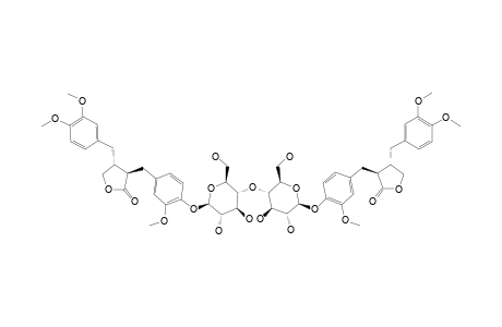 #3;(3R,4R)-4-(3,4-DIMETHOXYBENZYL)-3-(4-[[6-(4-[[(3R,4R)-4-(3,4-DIMETHOXYBENZYL)-2-OXOTETRAHYDRO-3-FURANYL]-METHYL]-2-METHOXYPHENOXY)-4,5-DIHYDROXY-2-(HYDROXYM