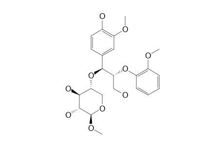 2R,3S;(2R,3S)-1-(4-HYDROXY-3-METHOXYPHENYL)-1-O-(1-O-METHYL,4-DEOXY-BETA-D-XYLOPYRANOS-4-YL)-2-(2-METHOXYPHENOXY)-PROPANE-1,3-DIOL