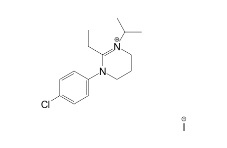 1-(4-CHLOROPHENYL)-2-ETHYL-3-ISOPROPYL-1,4,5,6-TETRAHYDROPYRIMIDINIUM-IODIDE