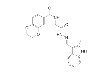 N-(2-{(2E)-2-[(2-methyl-1H-indol-3-yl)methylene]hydrazino}-2-oxoethyl)-2,3-dihydro-1,4-benzodioxin-6-carboxamide