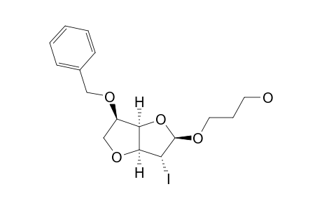 #3AG;3-(2R,3R,3AS,6R,6AR)-6-(BENZYLOXY)-3-IODO-HEXAHYDROFURO-[3,2-B]-FURAN-2-YLOXY]-PROPAN-1-OL;3-HYDROXYPROPYL-3,6-ANHYDRO-2-IODO-5-O-(BENZYLOXY)-BETA-D-GLUCO