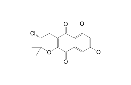 3-CHLORO-6,8-DIHYDROXY-8-ALPHA-LAPACHONE