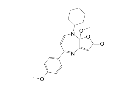 8-Cyclohexyl-5-(4-methoxyphenyl)-8a-methoxy-8,8a-dihydro-2H-furo[2,3-b][1,4]diazepin-2-one