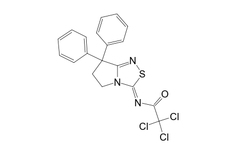 6,7-Dihydro-7,7-diphenyl-3-trichloroacetylimino-3H,5H-pyrrolo[2,1-c][1,2,4]thiadiazole