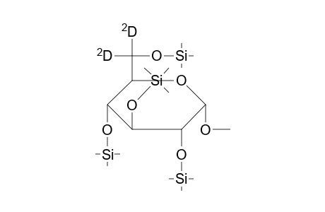 Methyl 2,3,4,6-tetrakis-O-(trimethylsilyl)hexopyranoside