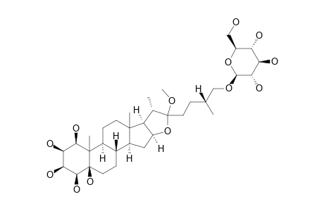 26-O-BETA-D-GLUCOPYRANOSYL-22-XI-METHOXY-1-BETA,2-BETA,3-BETA,4-BETA,5-BETA,26-HEXAHYDROXY-(25R)-5-BETA-FUROSTANE