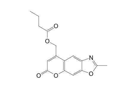 (2-METHYL-6-OXO-6H-BENZOPYRANO-[6,7-D]-OXAZOL-8-YL)-METHYL-BUTYRATE