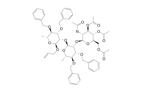 #27;ALLYL-(2-ACETAMIDO-3,4,6-TRI-O-ACETYL-2-DEOXY-BETA-D-GLUCOPYRANOSYL)-(1->2)-(3,4-DI-O-BENZYL-ALPHA-L-RHAMNOPYRANOSYL)-(1->2)-3,4-DI-O-BENZYL-ALPHA-L