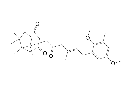 7-[4-Methyl-6-[(2,5-dimethoxy-3-methyl)phenyl]-2-oxohex-4-en-1-yl]-6,7,9,9-tetramethylbicyclo[4.2.1]nonane-2,4-dione