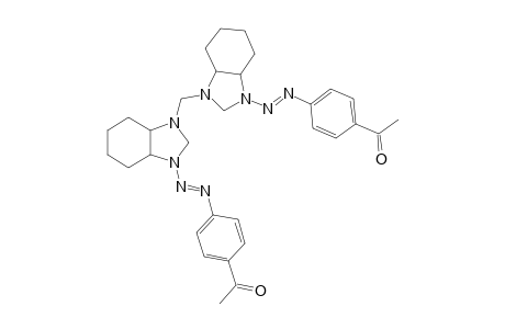 #6C;1-[2-(PARA-ACETYLPHENYL)-1-DIAZENYL]-3-[[3-[2-(PARA-ACETYLPHENYL)-1-DIAZENYL]-PERHYDROBENZO-[D]-IMIDAZOL-1-YL]-METHYL]-PERHYDROBENZO-[D]-IMIDAZOLE