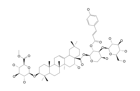 TRAGOPOGONSAPONIN-H;3-O-BETA-[6-O-METHYL-GLUCURONOPYRANOSYL]-ECHINOCYSTIC-ACID-28-O-[GLUCOPYRANOSYL-(1->3)-(2-COUMAROYLOXY)-ARABINOPYRANOSYL]-EST