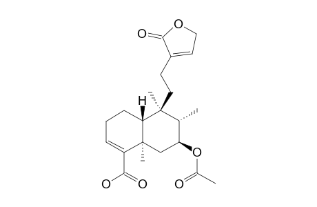 (5R*,7S*,8S*,9S*,10R*)-7-ALPHA-ACETOXYCLERODA-3,13-DIEN-15,16-OLIDE-18-OIC-ACID