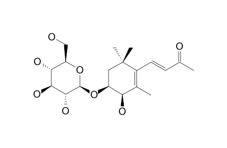 KOMAROVESIDE-A;(3S,4R,5Z,7E)-3,4-DIHYDROXY-5,7-MEGASTIGMADIEN-9-ONE-3-O-BETA-D-GLUCOPYRANOSIDE