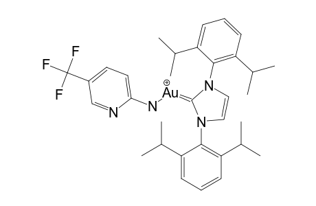 [1,3-BIS-(2,6-DIISOPROPYLPHENYL)-IMIDAZOL-2-YLIDENE]-[[(5-TRUFLUOROMETHYL)-PYRIDIN-2-YL]-AMINO]-GOLD-COMPLEX