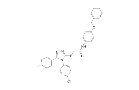 N-[4-(benzyloxy)phenyl]-2-{[4-(4-chlorophenyl)-5-(4-methylphenyl)-4H-1,2,4-triazol-3-yl]sulfanyl}acetamide