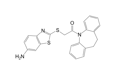 2-[(6-amino-1,3-benzothiazol-2-yl)sulfanyl]-1-(5,6-dihydrobenzo[b][1]benzazepin-11-yl)ethanone