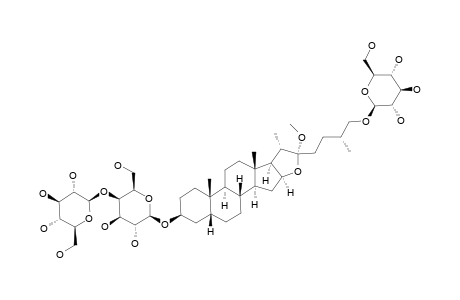 (25-R)-26-[(BETA-GLUCOPYRANOSYL)-OXY]-22-ALPHA-METHOXY-5-BETA-FUROSTAN-3-BETA-YL_O-BETA-GLUCOPYRANOSYL-(1->4)-BETA-D-GALACTOPYRANOSIDE