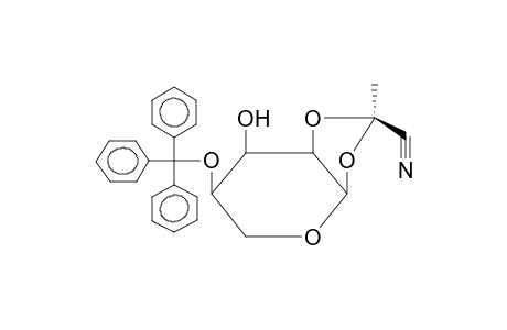 4-O-TRITYL-1,2-O-[1-(EXO-CYANO)ETHYLIDENE]-ALPHA-D-RIBOPYRANOSE