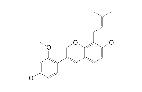 ERYPOEGIN-A;7,4'-DIHYDROXY-2'-METHOXY-8-(GAMMA,GAMMA-DIMETHYLALLYL)-ISOFLAV-3-ENE